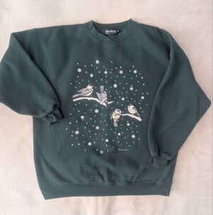 Vintage Weekend Edition Green Pullover Cottage Core